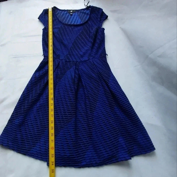 Iz Byer Blue & Black Mini Dress Medium - Picture 6 of 15